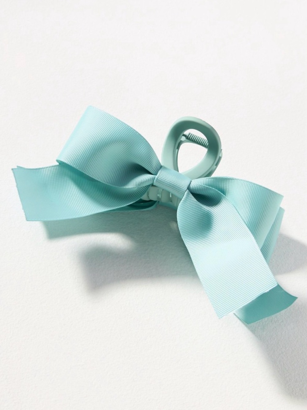 Anthropologie Bow Hair Claw Clip turquoise NWT